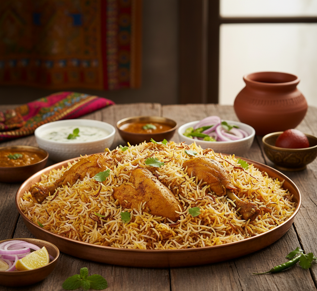 Complete biryani meal