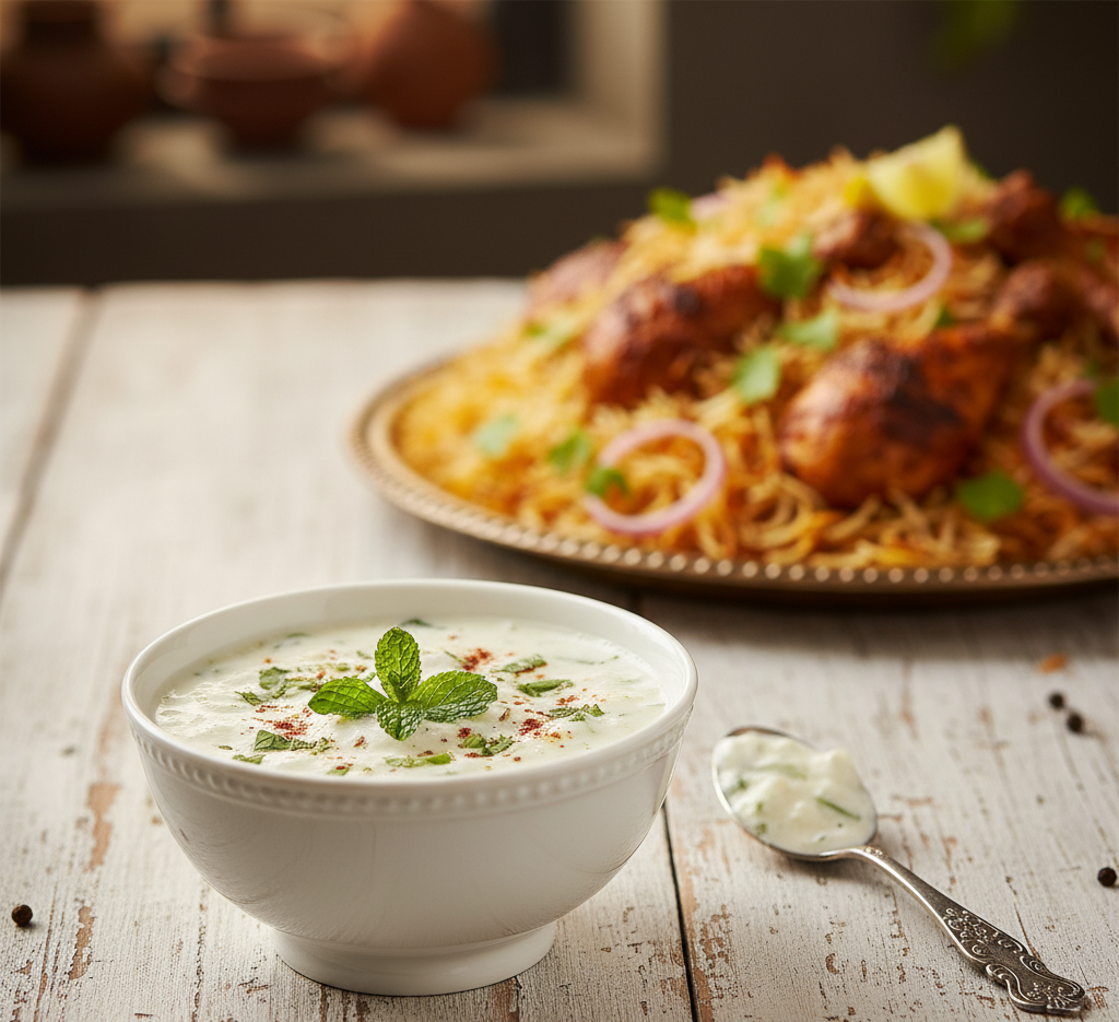Side dish of raita